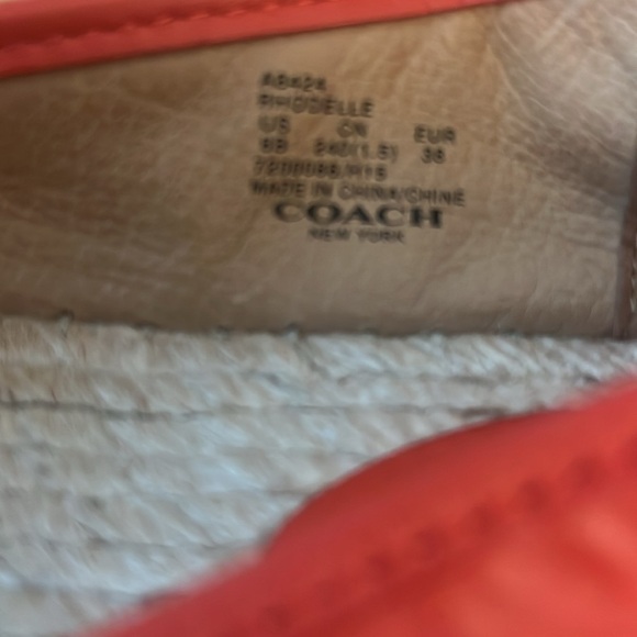 Coach leather orange shoes espadrilles “Rhodelle” - Picture 10 of 11